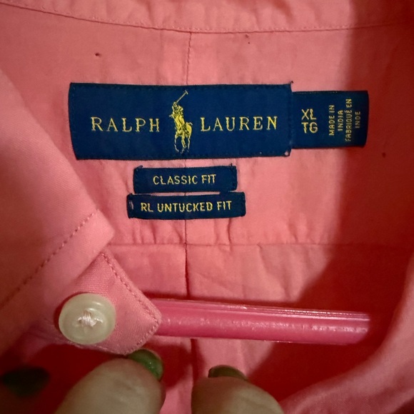 Ralph Lauren Men's Coral Button Down Shirt - Picture 2 of 7
